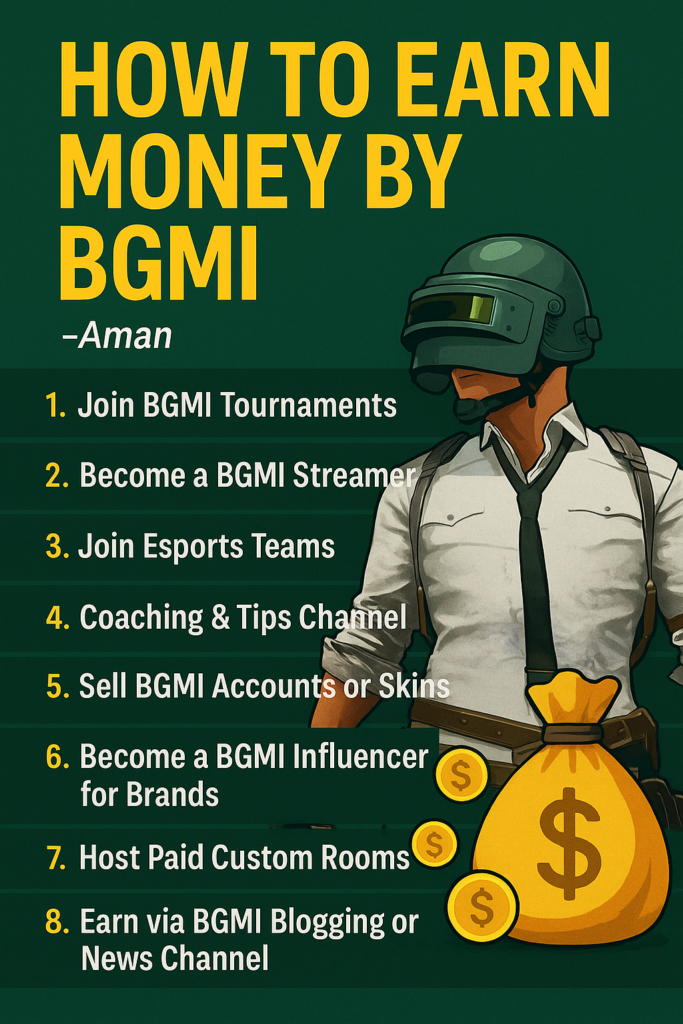 How to Earn Money by Playing BGMI – The Real Guide by Aman